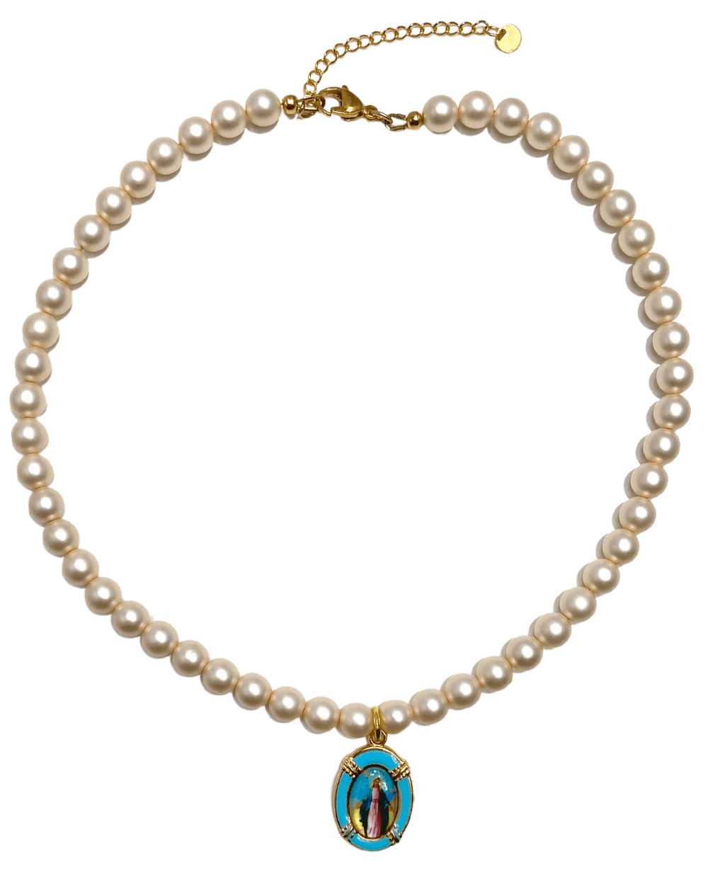 Per Sempre | Handmade Vegan Pearl Necklace with Sofia Medal