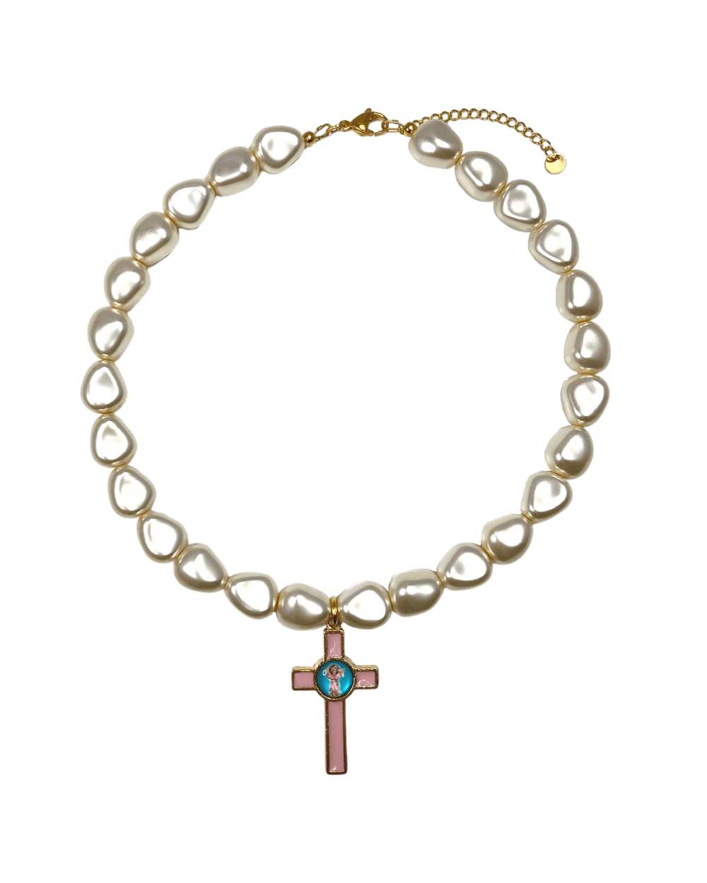 La Contessa | Handmade Giant Vegan Pearl Necklace with Alessandra Cross