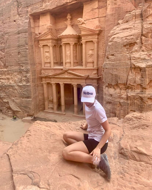 Vellva | White Embroidered Slogan Cap