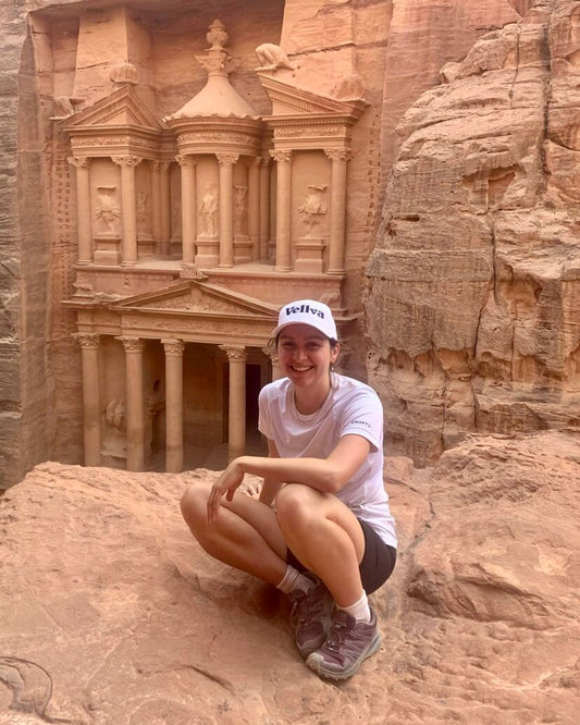 Vellva | White Embroidered Slogan Cap