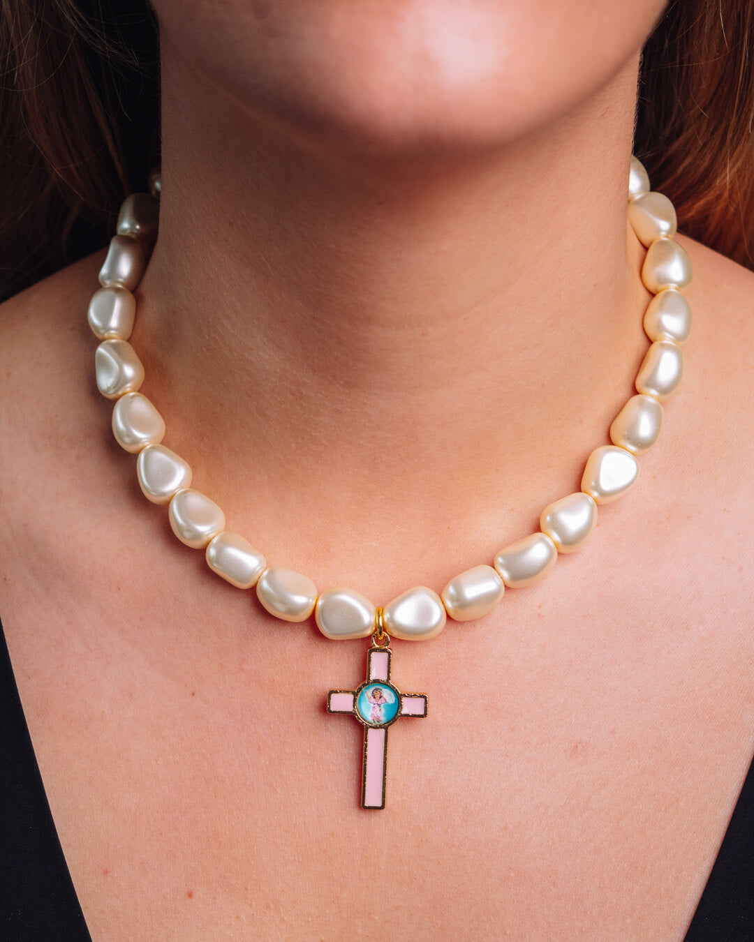 Sogni D'Oro & La Contessa Handmade Vegan Pearl Layered Necklace Set