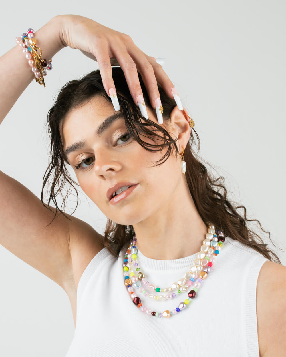 Il Mare, I Giochi & La Galassia Handmade Vegan Pearl Layered Necklace Set