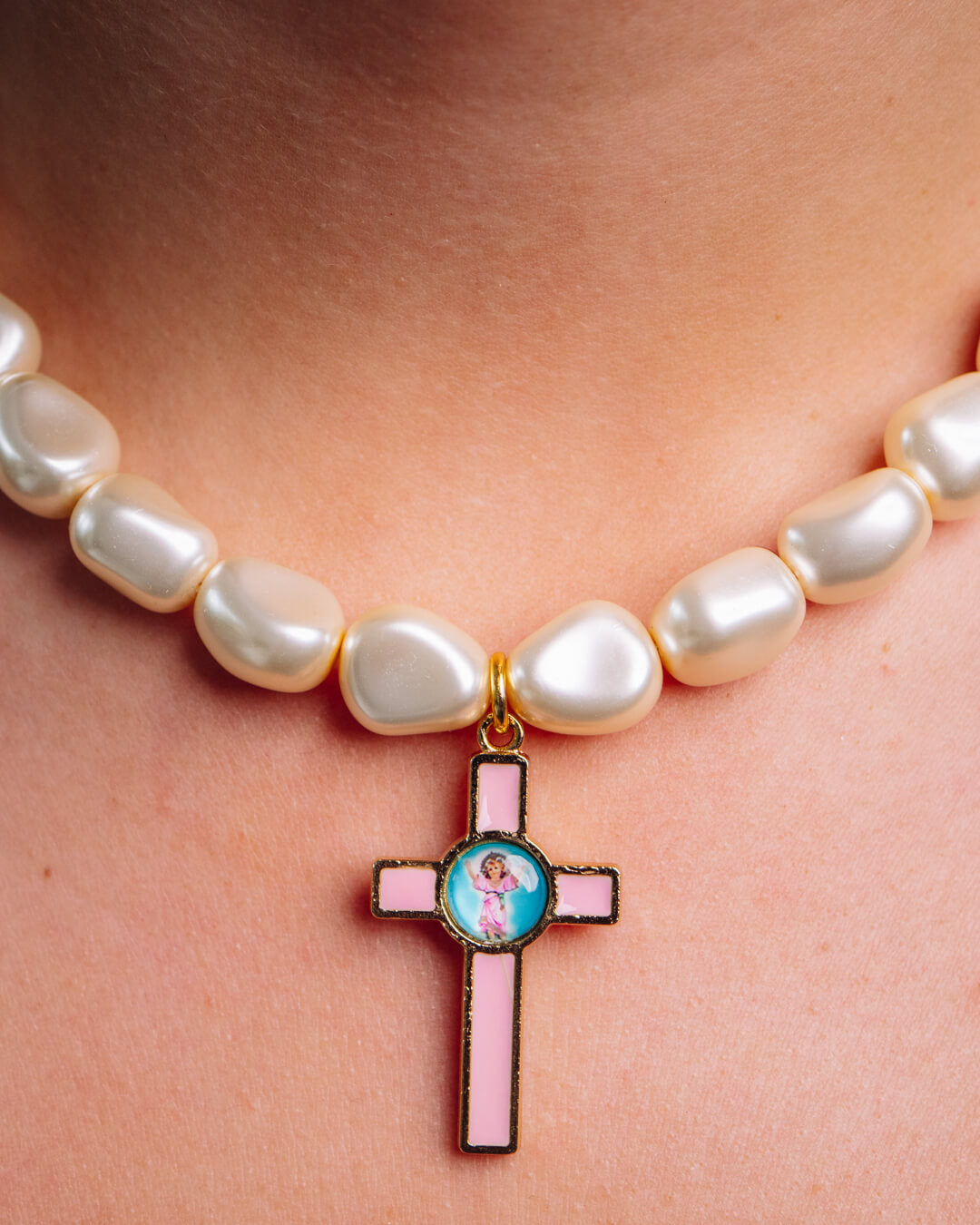 La Contessa | Handmade Giant Vegan Pearl Necklace with Alessandra Cross